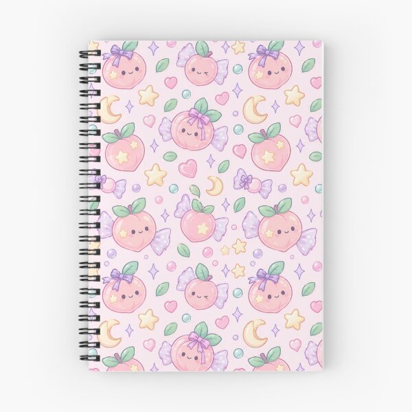 Item preview, Kawaii Magic Peach Candy Pastel Pattern designed and sold by Soft Berry Studio.