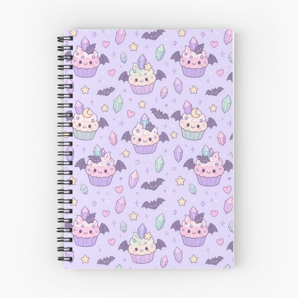 Item preview, Kawaii Bat Crystal Cupcake Pastel Pattern designed and sold by Soft Berry Studio.