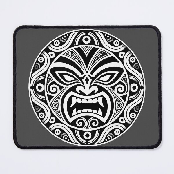 Item preview, Tribal Mask T-Shirt – Black and White Geometric Face Design designed and sold by VikArtStudio.