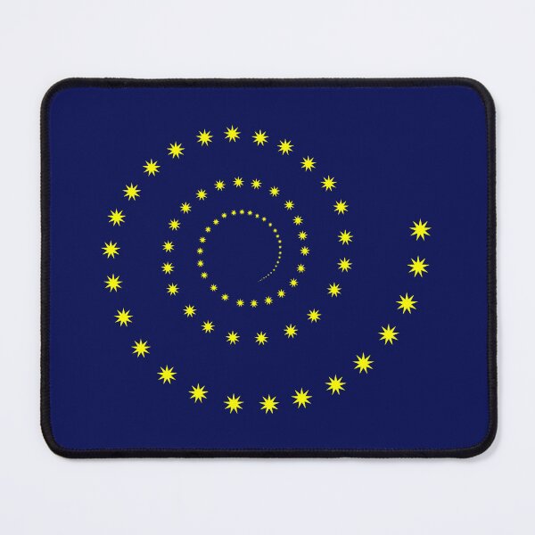 Item preview, Yellow Stars Galaxy Spiral Pattern Blue Art designed and sold by CreativeArtistL.