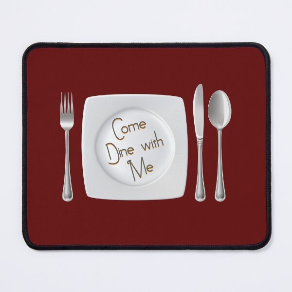 Item preview, Come Dine With Me (on Burgundy) designed and sold by PawsitiveMum3.