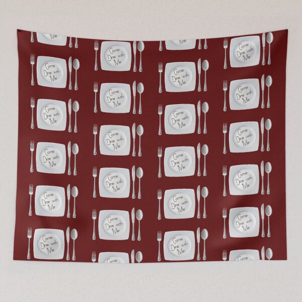 Item preview, Come Dine With Me (on Burgundy) designed and sold by PawsitiveMum3.