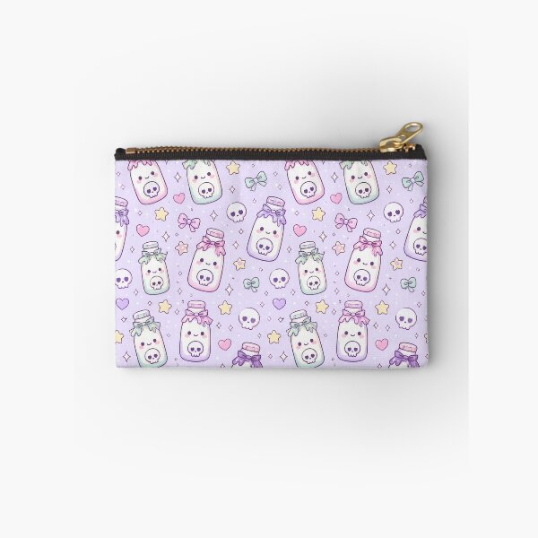 Item preview, Kawaii Skull Milk Bottle Pastel Pattern designed and sold by Soft Berry Studio.