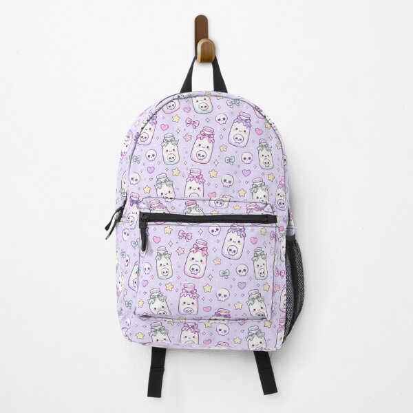 Item preview, Kawaii Skull Milk Bottle Pastel Pattern designed and sold by Soft Berry Studio.