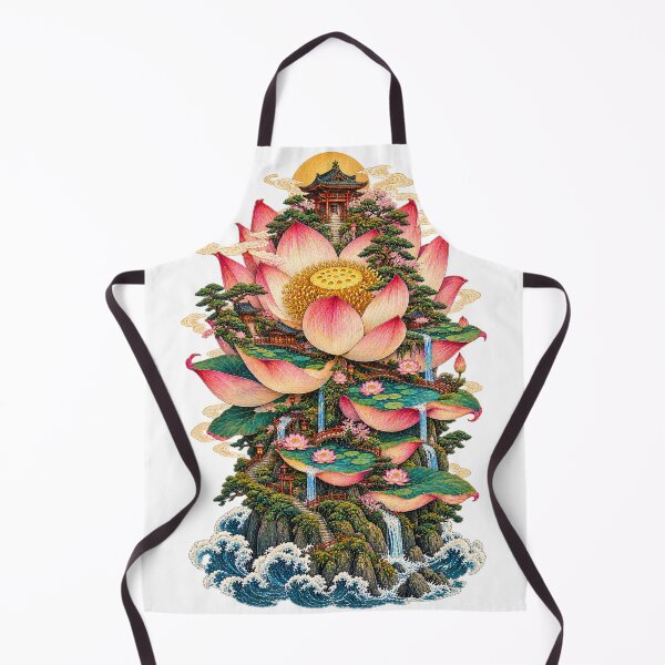 Item preview, The Island That Bloomed – Japanese Ukiyo-e Lotus Island designed and sold by Substance_life.