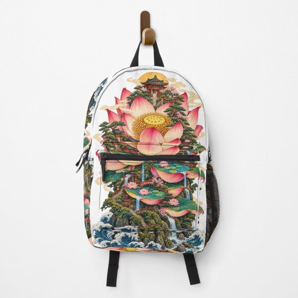 Item preview, The Island That Bloomed – Japanese Ukiyo-e Lotus Island designed and sold by Substance_life.