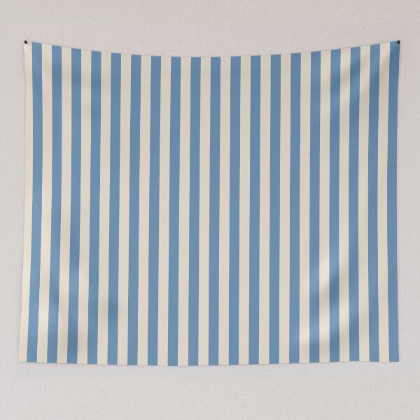 Item preview, Blue and Cream Vintage Vertical Stripes  designed and sold by Love Pantone .