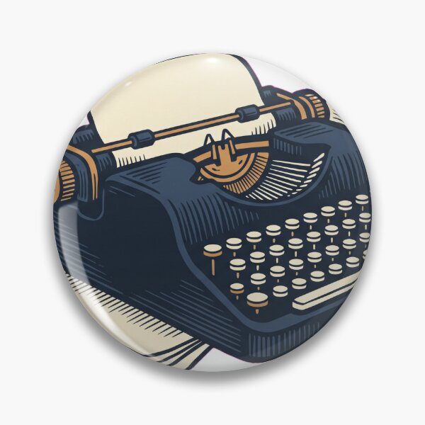 Item preview, Vintage Typewriter Woodcut Writer Illustration Art designed and sold by Ninjacatoff.