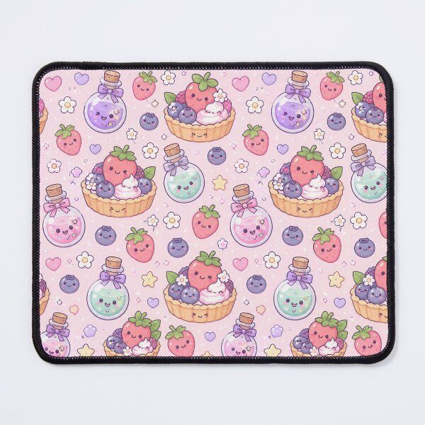 Item preview, Kawaii Potion Berry Tart Pastel Pattern designed and sold by Soft Berry Studio.