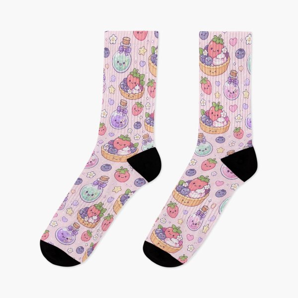 Item preview, Kawaii Potion Berry Tart Pastel Pattern designed and sold by Soft Berry Studio.