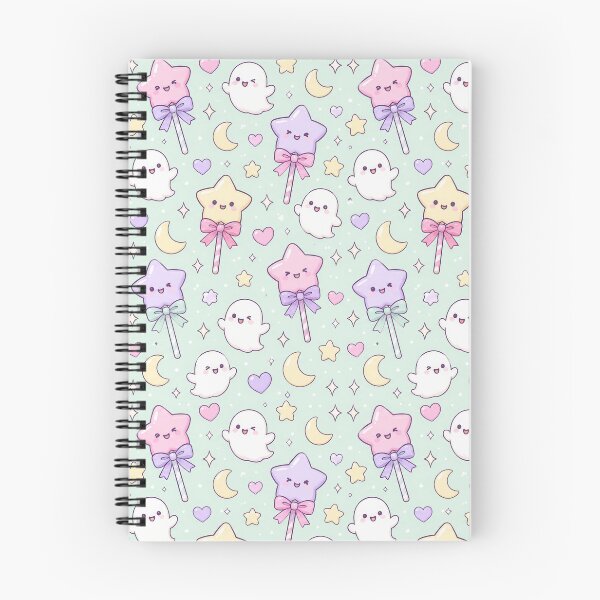 Item preview, Kawaii Ghost Star Lollipop Pastel Pattern designed and sold by Soft Berry Studio.