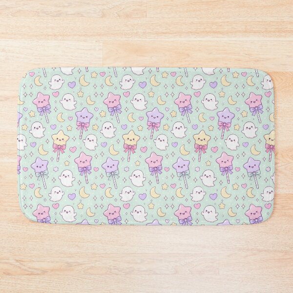 Item preview, Kawaii Ghost Star Lollipop Pastel Pattern designed and sold by Soft Berry Studio.