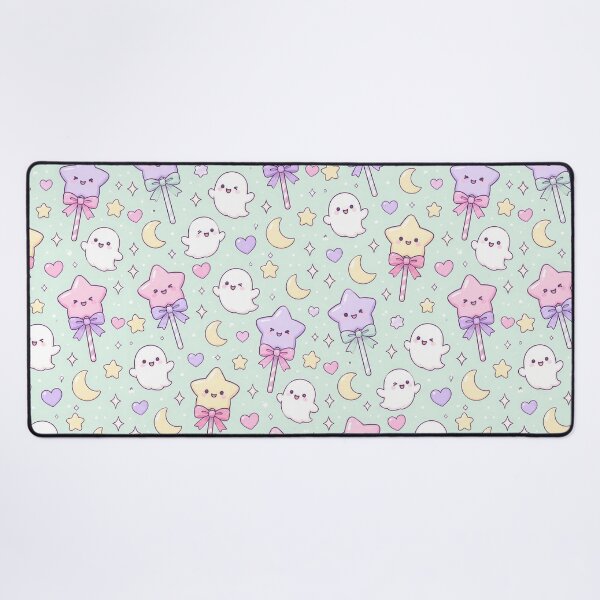 Item preview, Kawaii Ghost Star Lollipop Pastel Pattern designed and sold by Soft Berry Studio.