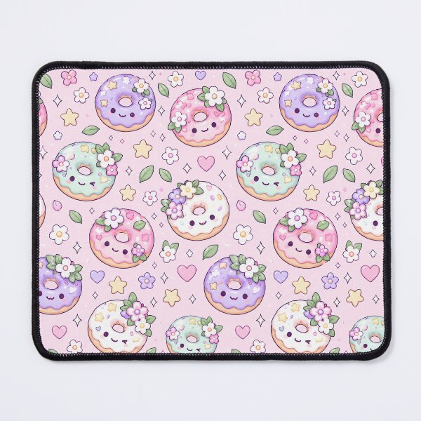 Item preview, Kawaii Magic Flower Donut Pastel Pattern designed and sold by Soft Berry Studio.