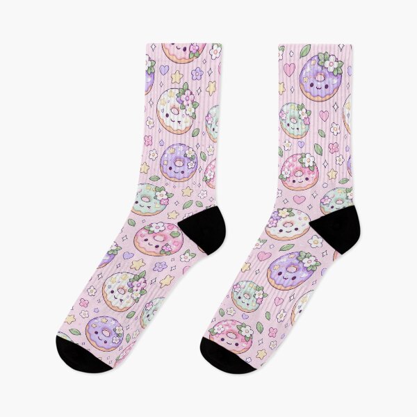Item preview, Kawaii Magic Flower Donut Pastel Pattern designed and sold by Soft Berry Studio.