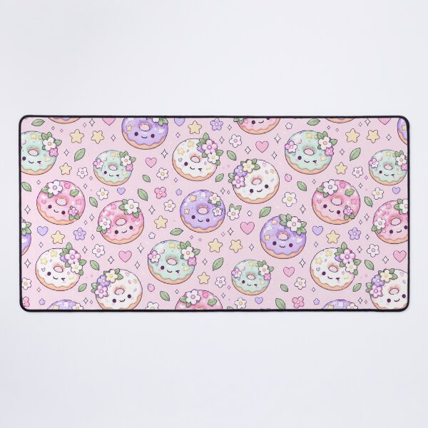 Item preview, Kawaii Magic Flower Donut Pastel Pattern designed and sold by Soft Berry Studio.