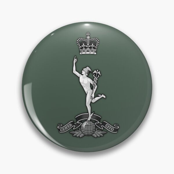 Item preview, Royal Corp of Signals cap badge in black and white designed and sold by Auburn-Art.