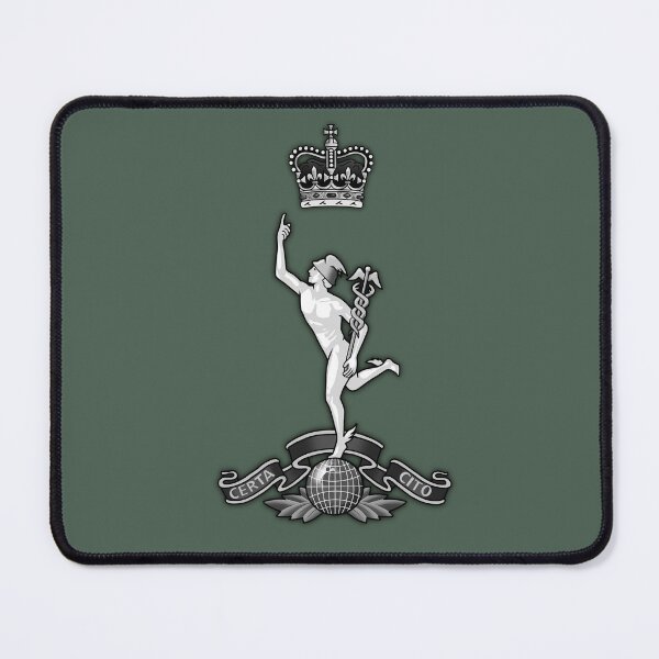 Item preview, Royal Corp of Signals cap badge in black and white designed and sold by Auburn-Art.