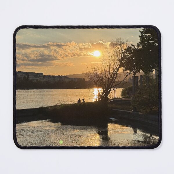 Item preview, Sunset Along the Danube at Pier 22, Vienna designed and sold by BadWolfStudios.