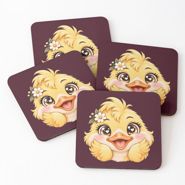 Item preview, Happy Kawaii Duck – Cute Smiling Duckling designed and sold by HO•Designs.