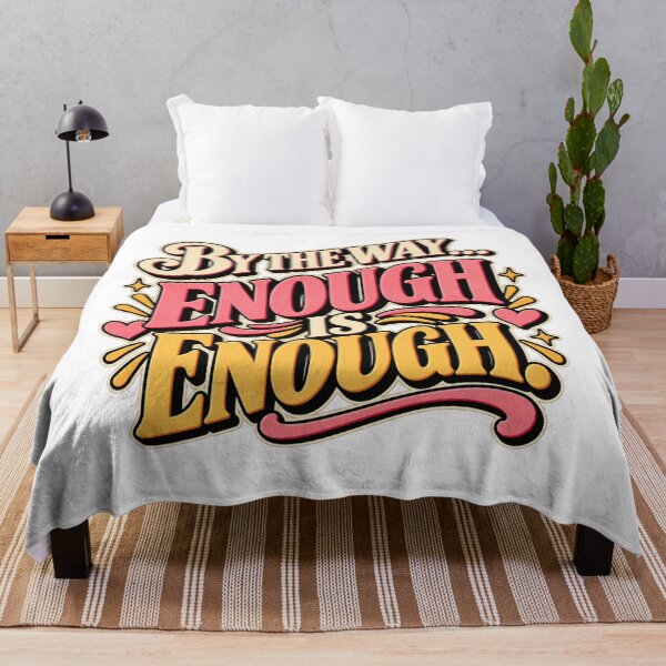 Item preview, Enough Is Enough Retro Typography designed and sold by Sandy's Cheeky Studio.