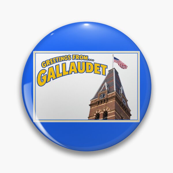 Item preview, Gallaudet Tower Clock Postcard designed and sold by deafhoops1.