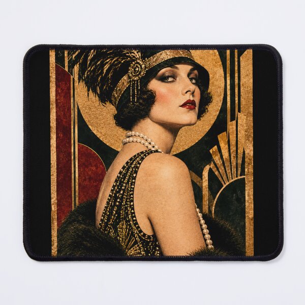 Item preview, Roaring Twenties Muse Vintage Art Deco Portrait 1920s Glamour Wall Art designed and sold by tarotstarostina.