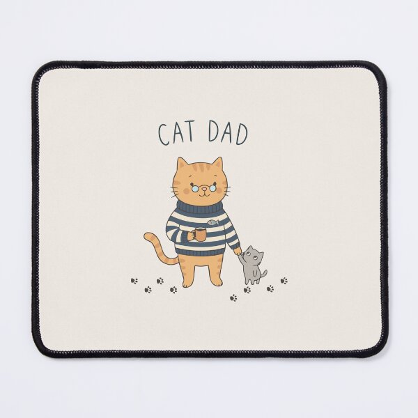 Item preview, Cute Cat Dad Orange Tabby In Sweater Coffee Kawaii Art designed and sold by Cipher & Soul.