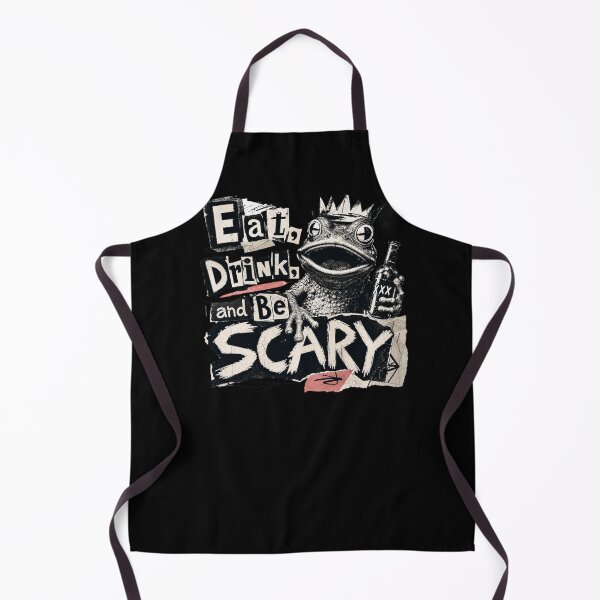 Item preview, Eat Drink And Be Scary King Frog Vintage Zine T-Shirt | Funny Halloween Beer Toad Crown Grunge Sketch Gift designed and sold by illeN-Art-World.
