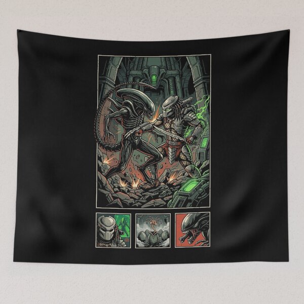 Item preview, Alien Vs Predator AVP Xenomorph Cybernetic Hunter Comic Panel Art designed and sold by RatherCreative.