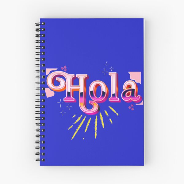 Item preview, Hola Spanish Word For Hello Pink Orange Sunburst Typography Art designed and sold by Miheerala.
