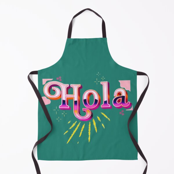 Item preview, Hola Spanish Word For Hello Pink Orange Sunburst Typography Art designed and sold by Miheerala.