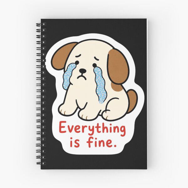 Item preview, Everything Is Fine | Crying Puppy Dog Meme Sticker designed and sold by Vision Crafted.