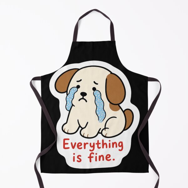 Item preview, Everything Is Fine | Crying Puppy Dog Meme Sticker designed and sold by Vision Crafted.