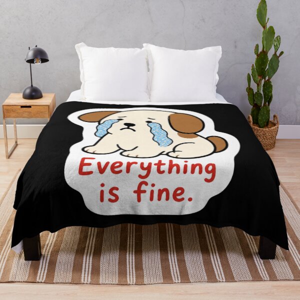 Item preview, Everything Is Fine | Crying Puppy Dog Meme Sticker designed and sold by Vision Crafted.
