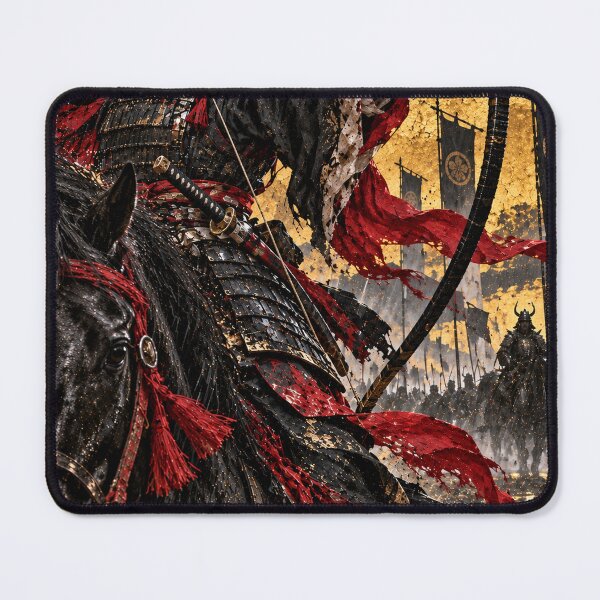 Item preview, Female Samurai Archer on a Black Horse designed and sold by MouradStudio.