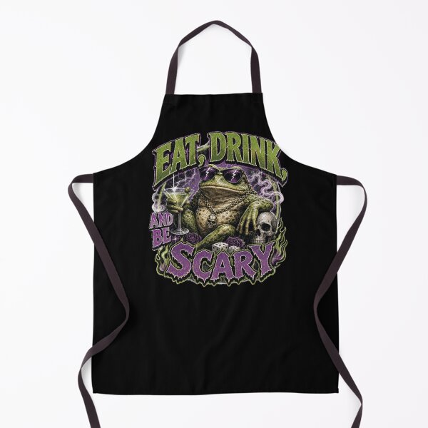 Item preview, Eat Drink And Be Scary Frog Cocktail T-Shirt | Funny Halloween Party Toad Sunglasses Martini Skull Purple Gift designed and sold by illeN-Art-World.