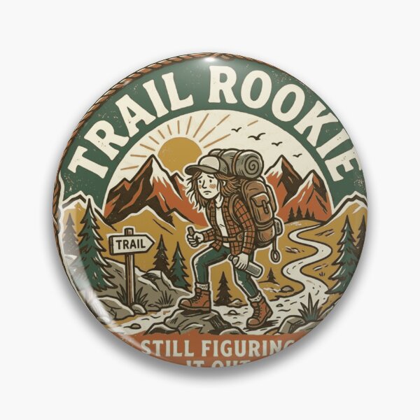 Item preview, Trail Rookie Vintage Hiking Badge designed and sold by JalwaWear.