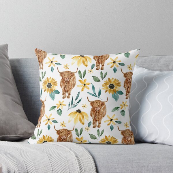 Item preview, Highland Cow With Sunflowers designed and sold by cateandrainn.