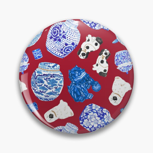 Item preview, Chinoiserie Curiosity Cabinet in Scarlet Red designed and sold by YesterdayColl.