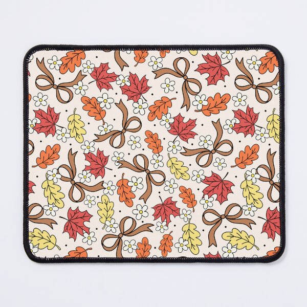 Item preview, Fall Leaves and Daisy Flowers Autumn Coquette Bows designed and sold by KrisInStitches.