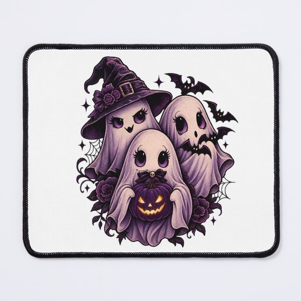 Item preview, Cute Halloween Ghost Trio Witchy Purple Aesthetics designed and sold by abdelski.