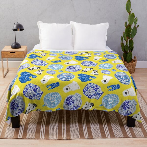 Item preview, Chinoiserie Curiosity Cabinet Canary Yellow designed and sold by YesterdayColl.