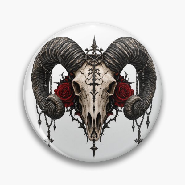 Item preview, Gothic Ram Skull Occult Dark Aesthetic Design designed and sold by PlumArtDesign.