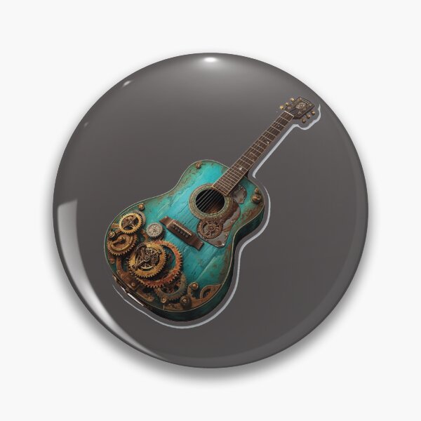 Item preview, Steampunk Guitar Vintage Mechanical Acoustic designed and sold by MargaretPolanco.