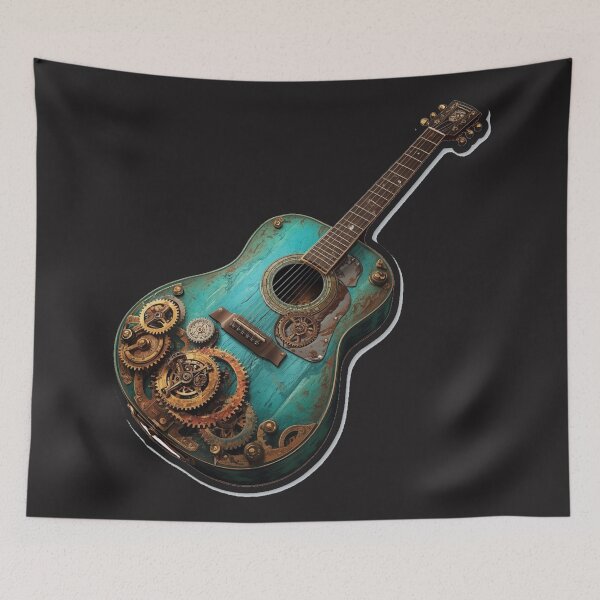 Item preview, Steampunk Guitar Vintage Mechanical Acoustic designed and sold by MargaretPolanco.