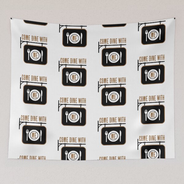 Item preview, “Come Dine With Me” Sign (on White) designed and sold by PawsitiveMum3.