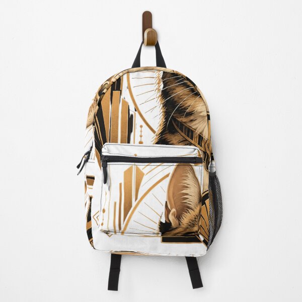 Item preview, Art Deco Cat Portrait in Gold and Black designed and sold by CanArtVision.