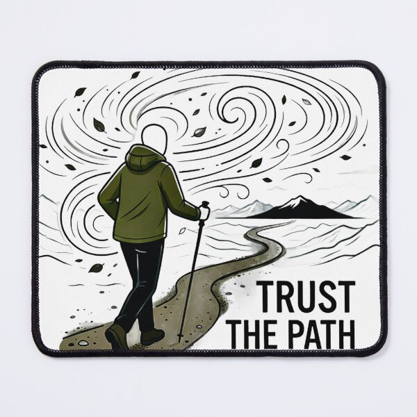 Item preview, Trust The Path - Hiking Journey Illustration designed and sold by ThePrintArt.