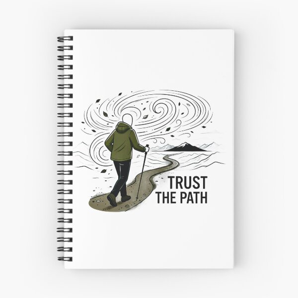 Item preview, Trust The Path - Hiking Journey Illustration designed and sold by ThePrintArt.